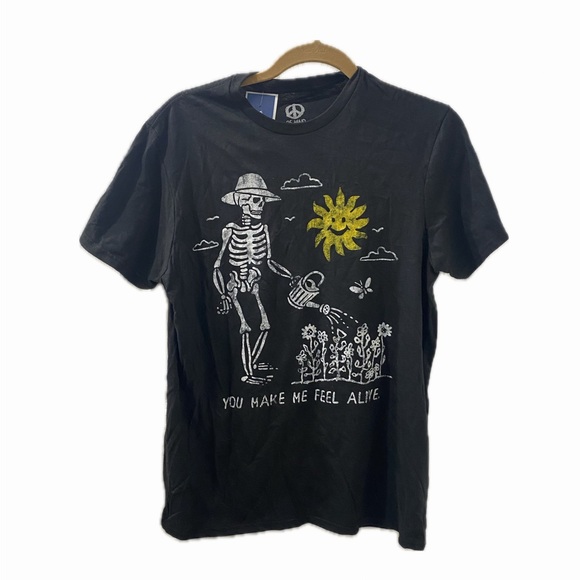 Peace of Mind Other - Peace Of Mind “You Make Me Feel Alive” Skeleton Halloween T Shirt